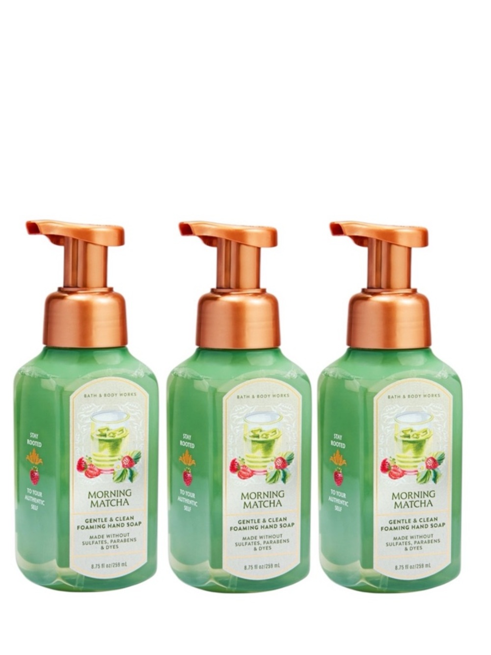 3X Bath & Body Works MORNING MATCHA foam hand soap collection set bundle 2026